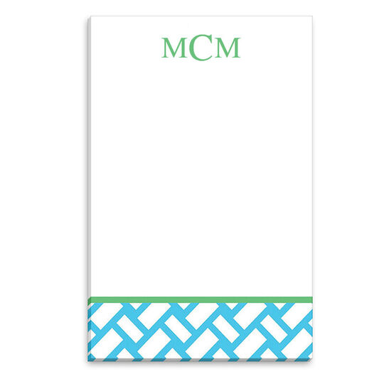 Aqua Basketweave Notepads